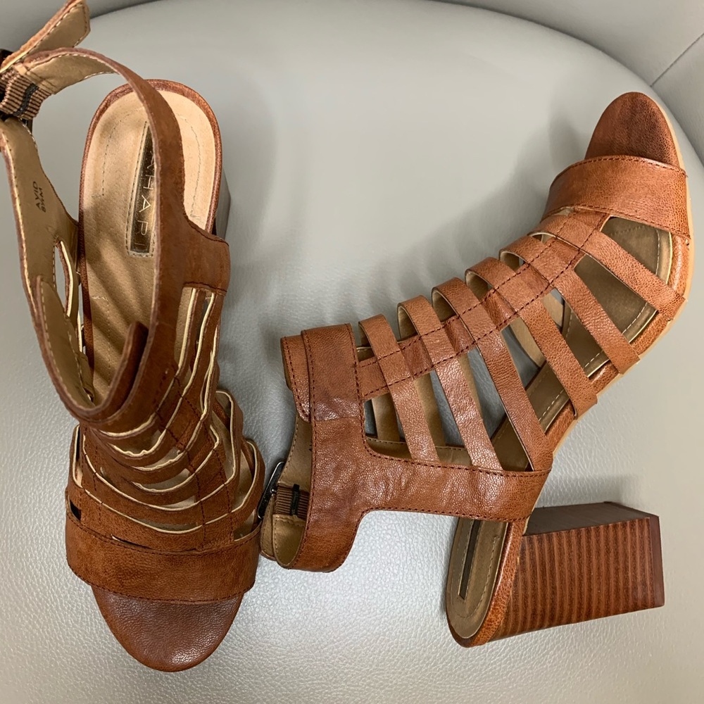 Brown Open Toe Heels